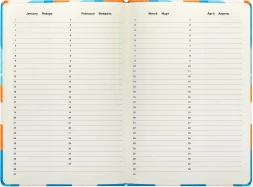 Ежедневник Deli COLORING CN148 A5 обложка картон 136стр. розовый/голубой