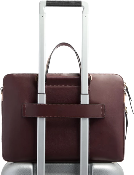 Деловая сумка женская Piquadro Circle CA6698W92/BORO с отделением для ноутбука 14&amp;quot; сливовая натур.кожа