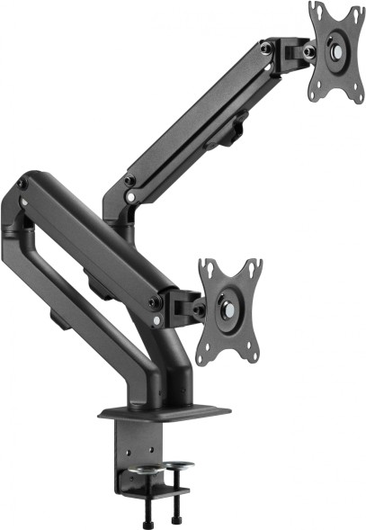 Кронштейн для мониторов Ultramounts UM729 черный 17&amp;quot;-27&amp;quot; макс.7кг крепление к столешнице поворот и наклон