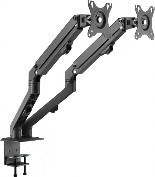 Кронштейн для мониторов Ultramounts UM729 черный 17&amp;quot;-27&amp;quot; макс.7кг крепление к столешнице поворот и наклон