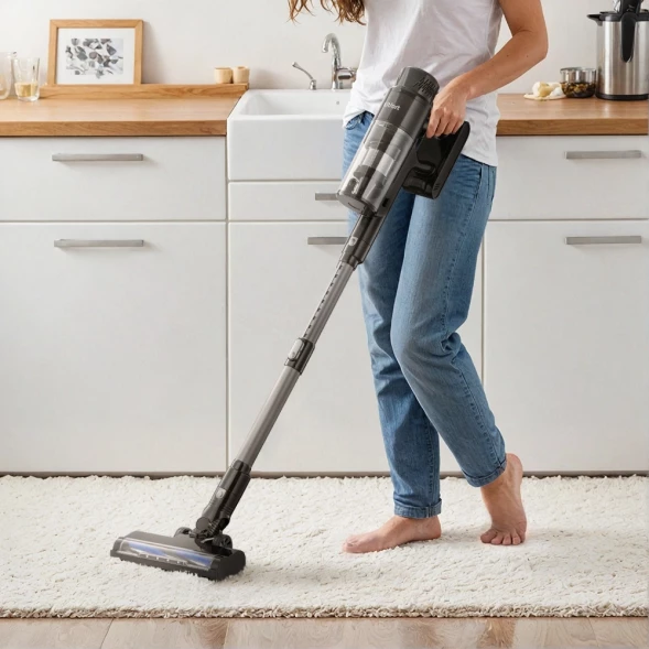 Пылесос Kitfort КТ-5289 400Вт черный/серебристый