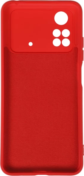 Чехол (клип-кейс) DF для Poco M4 Pro (4G) poOriginal-06 красный (POORIGINAL-06 (RED))