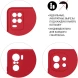 Чехол (клип-кейс) DF для Poco M4 Pro (4G) poOriginal-06 красный (POORIGINAL-06 (RED))