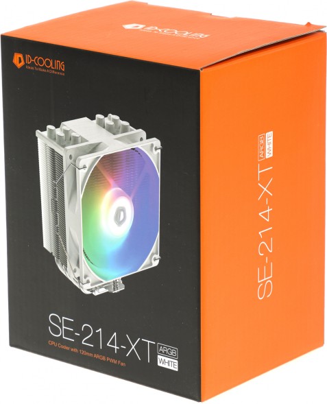 Устройство охлаждения(кулер) ID-Cooling SE-214-XT ARGB Soc-AM5/AM4/1151/1200/1700 белый 4-pin 14-31dB Al+Cu 180W 850gr Ret