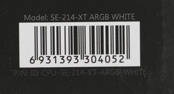 Устройство охлаждения(кулер) ID-Cooling SE-214-XT ARGB Soc-AM5/AM4/1151/1200/1700 белый 4-pin 14-31dB Al+Cu 180W 850gr Ret