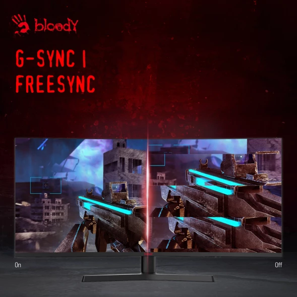 Монитор Bloody 34&amp;quot; MN340W черный VA LED 1ms 21:9 HDMI M/M матовая HAS Piv 300cd 178гр/178гр 3440x1440 180Hz FreeSync DP UW USB 5.7кг