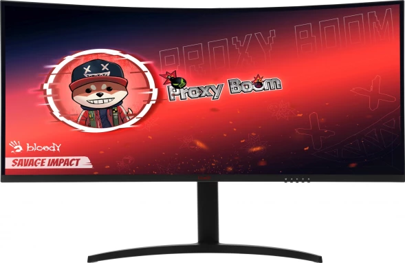 Монитор Bloody 34&amp;quot; MN340W черный VA LED 1ms 21:9 HDMI M/M матовая HAS Piv 300cd 178гр/178гр 3440x1440 180Hz FreeSync DP UW USB 5.7кг
