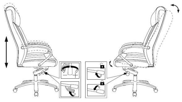 Кресло руководителя Бюрократ T-9922SL черный кожа крестов. металл хром