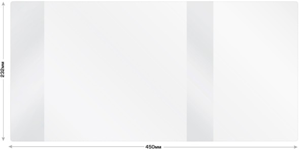 Обложка Silwerhof Монстрики универсальная (набор 5шт) ПВХ 100мкм гладкая прозр. 232х450мм