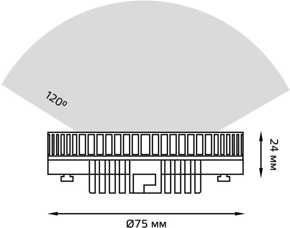 Лампа светодиодная Gauss GX53 6Вт цок.:GX53 таблетка 220B 4100K св.свеч.бел.нейт. (упак.:10шт) (108008206)