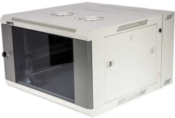 Шкаф коммутационный Lanmaster (TWT-CBW3G-18U-6X6-GY) настенный 18U 600x600мм пер.дв.стекл 2 бок.пан. задн.дв.спл.стал.лист 60кг серый 441мм 902мм IP20