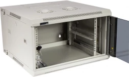 Шкаф коммутационный Lanmaster (TWT-CBW3G-18U-6X6-GY) настенный 18U 600x600мм пер.дв.стекл 2 бок.пан. задн.дв.спл.стал.лист 60кг серый 441мм 902мм IP20