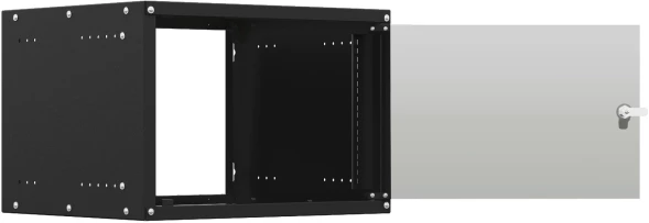 Шкаф коммутационный NTSS Lime (NTSS-WL9U5545GS-BL) настенный 9U 550x450мм пер.дв.стекл несъемн.бок.пан. 30кг черный 370мм 12кг 110град. 500мм IP20 сталь