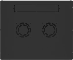 Шкаф коммутационный NTSS Lime (NTSS-WL9U5545GS-BL) настенный 9U 550x450мм пер.дв.стекл несъемн.бок.пан. 30кг черный 370мм 12кг 110град. 500мм IP20 сталь