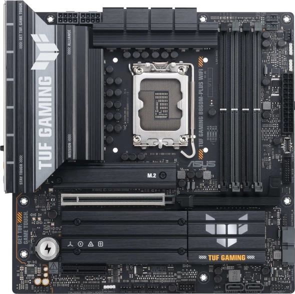 Материнская плата Asus TUF GAMING B860M-PLUS WIFI Soc-1851 Intel B860 4xDDR5 mATX AC`97 8ch(7.1) 2.5Gg RAID+HDMI+DP