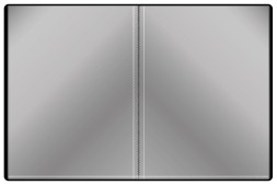 Папка с 80 прозр.вклад. Silwerhof Perlen 292981-74 A4 1мм карман синий металлик