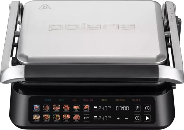 Электрогриль Polaris PGP 3018 2000Вт серебристый/черный