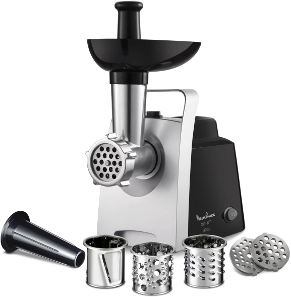 Мясорубка Moulinex ME108832 1400Вт черный/серебристый