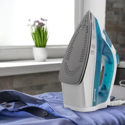 Утюг Maxwell MW-3056 1800Вт белый/синий