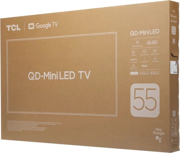 Телевизор LED TCL 55&amp;quot; 55C6K QD-Mini LED Frameless черный 4K Ultra HD 144Hz MEMC DVB-T DVB-T2 DVB-C DVB-S DVB-S2 USB WiFi Smart TV
