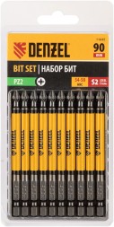 Набор бит Denzel 11645 (10пред.) для шуруповертов