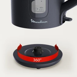 Чайник электрический Moulinex Morning BY2M0810 1.7л. 2400Вт черный корпус: пластик (7211419022)