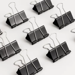 Зажимы Deli EZ64 металл 25мм черный (упак.:12шт) картонная коробка