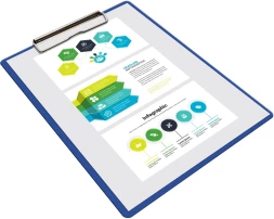 Папка-планшет Silwerhof Eco A4 пластик 1мм синий