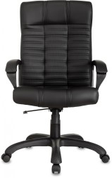 Кресло руководителя Бюрократ KB-10 черный эко.кожа крестов. пластик