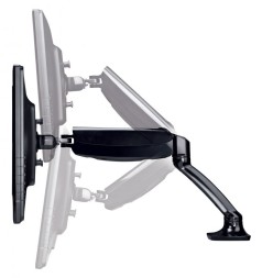 Кронштейн для мониторов ЖК Hama Fullmotion черный-26&amp;quot; макс.5кг крепление к столешнице поворот и наклон
