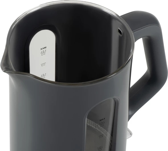 Чайник электрический Hyundai HYK-G4508 1.5л. 1700Вт серый/прозрачный корпус: стекло