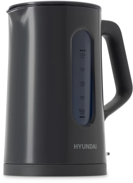 Чайник электрический Hyundai HYK-G4508 1.5л. 1700Вт серый/прозрачный корпус: стекло