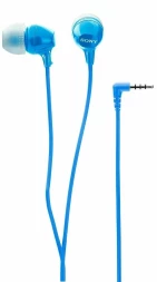 Гарнитура внутриканальные Sony MDR-EX14AP 1.2м синий проводные в ушной раковине (MDREX14APLIZIN)