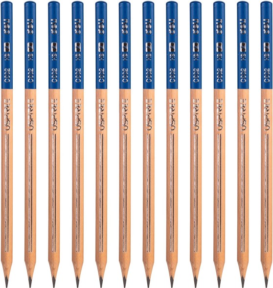 Карандаш ч/г Deli EC002-HB Uspire HB трехгран. липа карт.кор. (12шт)