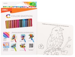 Карандаши цв. Deli EC00230 Color Emotion трехгран. липа 36цв. коробка/европод. (36шт)
