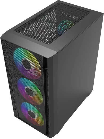 Корпус Bloody CC-124 черный без БП mATX 8x120mm 2xUSB2.0 1xUSB3.0 audio bott PSU
