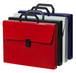 Портфель Бюрократ DeLuxe DLPP01RED 1 отдел. A4 пластик 0.7мм красный