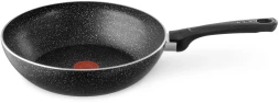 Сковорода ВОК (WOK) Tefal Brut Э 04236628 круглая 28см покрытие: Mineralia (без крышки) черный (9100054292)