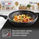 Сковорода ВОК (WOK) Tefal Brut Э 04236628 круглая 28см покрытие: Mineralia (без крышки) черный (9100054292)