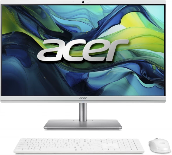 Моноблок Acer Aspire C27-195ES 27&amp;quot; Full HD Core Ultra 5 125U (1.3) 8Gb SSD512Gb Graphics CR Eshell GbitEth WiFi BT 65W клавиатура мышь Cam серебристый 1920x1080