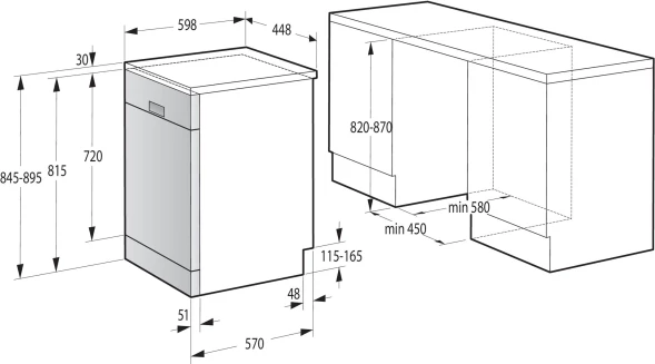 Посудомоечная машина Gorenje GS541D10W белый (узкая) инвертор