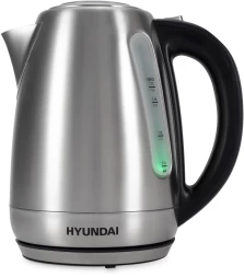 Чайник электрический Hyundai HYK-S8408 1.7л. 2200Вт серебристый матовый/черный корпус: металл