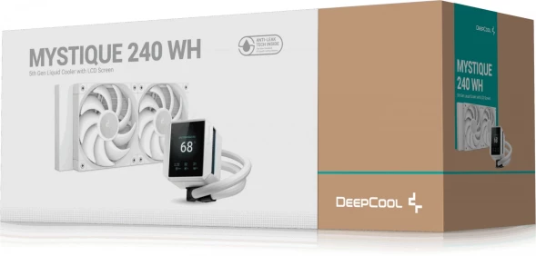 Система водяного охлаждения Deepcool Mystique 240 Soc-AM5/AM4/1200/1700/1851 белый 4-pin 36.49dB Al 1543gr Ret (R-LX240-WHDSNMP-G-1)