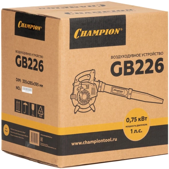 Воздуходувка Champion GB226 750Вт желтый