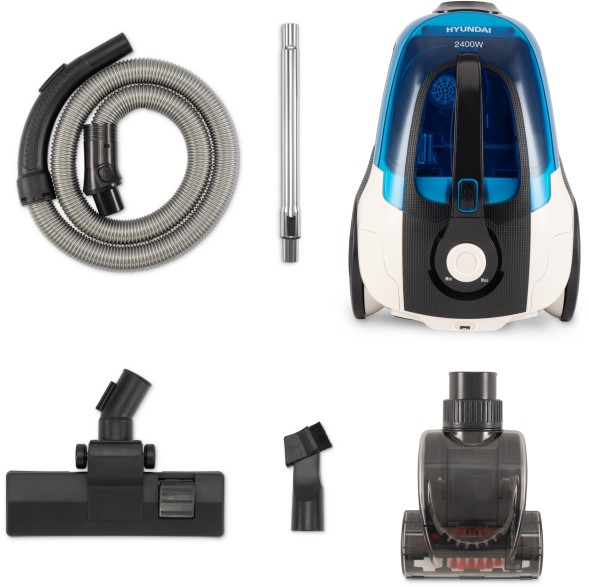 Пылесос Hyundai HYV-C3377 2400Вт белый/синий