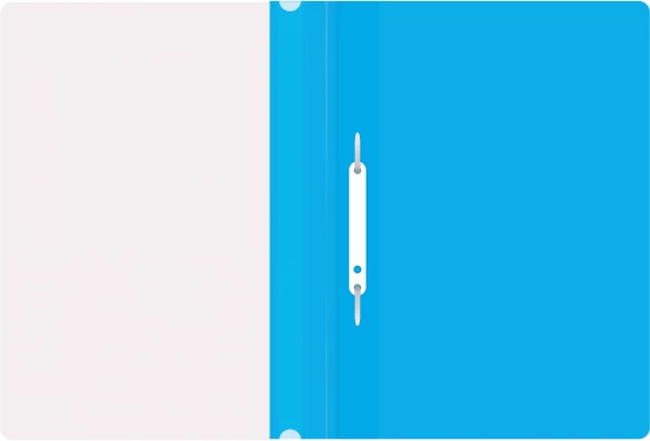 Папка-скоросшиватель Silwerhof Eco A4 прозрач.верх.лист пластик голубой 0.11/0.13