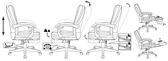 Кресло руководителя Бюрократ CH-868MSG-BF серый 3C1 крестов. пластик подст.для ног пластик черный
