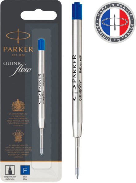 Стержень шариковый Parker QuinkFlow Z08 (CW1950368) F 0.8мм синие чернила блистер