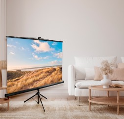 Экран Cactus 180x180см Triscreen CS-PST-180x180 1:1 напольный рулонный черный