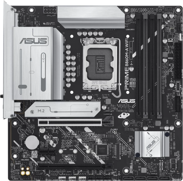Материнская плата Asus PRIME B860M-A WIFI Soc-1851 Intel B860 4xDDR5 mATX AC`97 8ch(7.1) 2.5Gg RAID+HDMI+DP